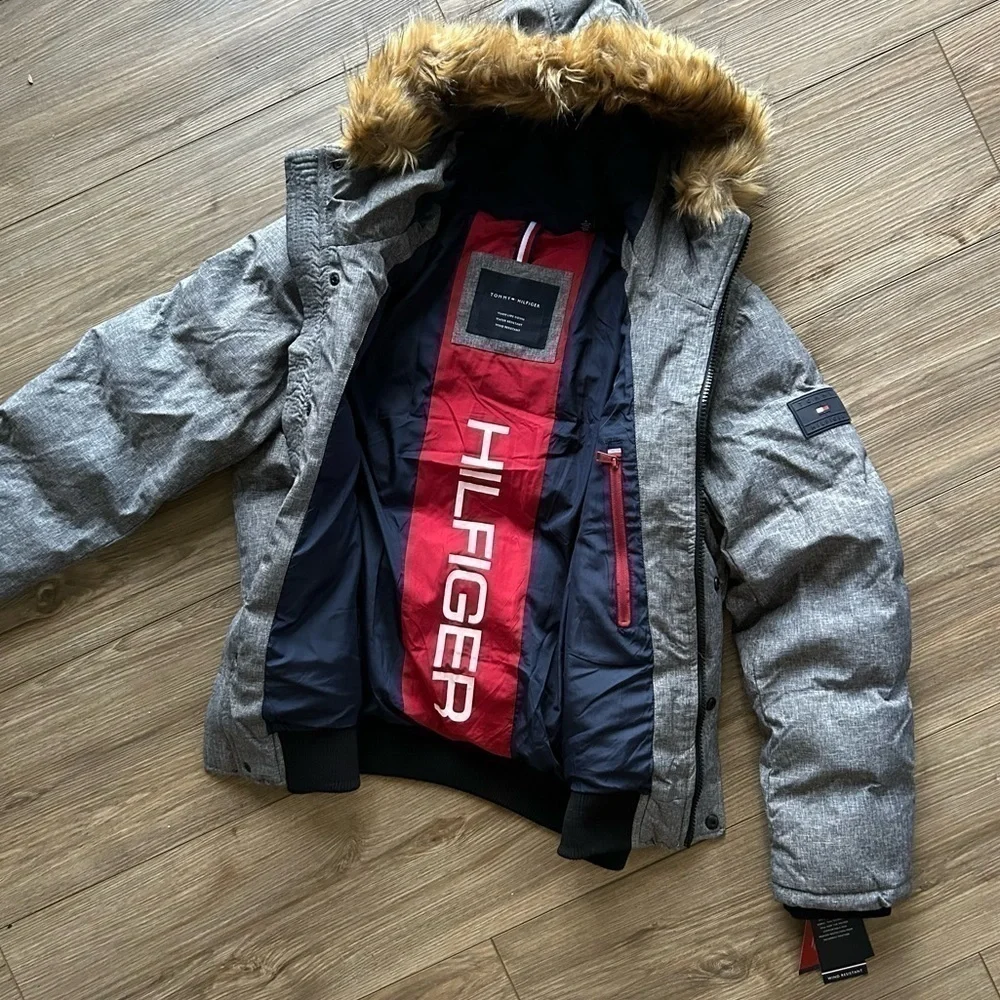 Tommy Hilfiger | Ultra Loft Down Hooded Coat in Grey Heather (S)